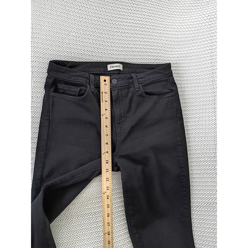 L'AGENCE SERA NWOT High Rise Bootcut Jeans Saturated‎ Black 30x30 Flare USA $298 - Picture 5 of 12